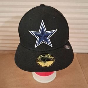 Dallas Cowboys New Era 59Fifty Black Fitted Cap 7 1/8